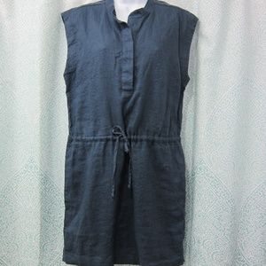 new Linen drawstring dress